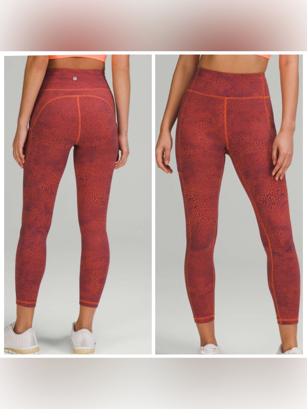Lululemon Invigorate High Rise 25” Inseam Printed Leggings 16 Crackle Glaze